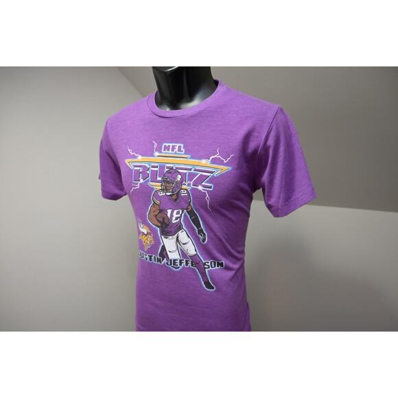 Homage Tee Shirt Justin Jefferson NFL Blitz Minnesota Vikings Mens Size Small - Picture 3 of 9